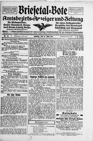 Briesetal-Bote vom 15.06.1924