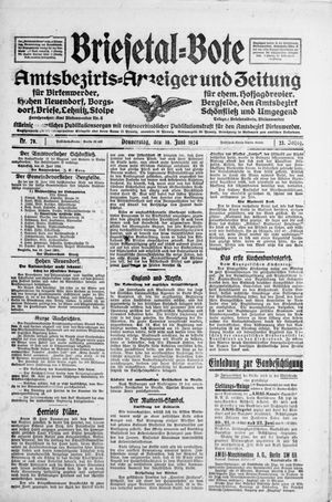Briesetal-Bote vom 19.06.1924