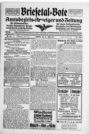 Briesetal-Bote vom 29.06.1924