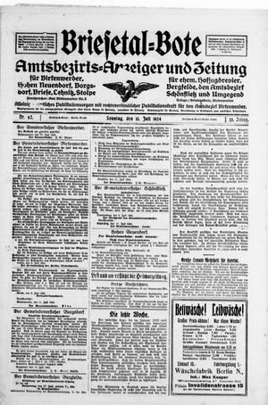 Briesetal-Bote vom 13.07.1924