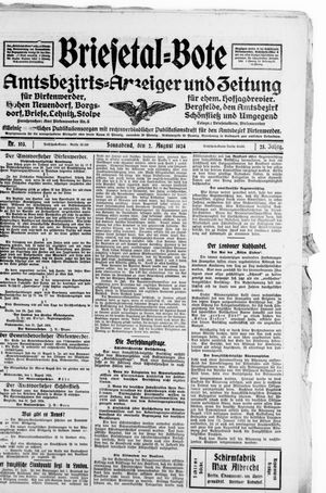 Briesetal-Bote on Aug 2, 1924