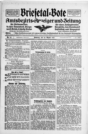 Briesetal-Bote vom 26.08.1924