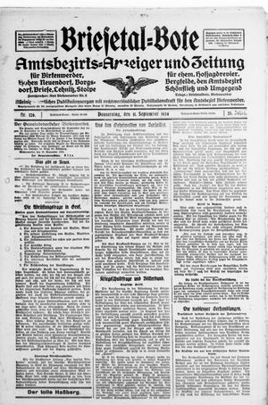 Briesetal-Bote vom 11.09.1924