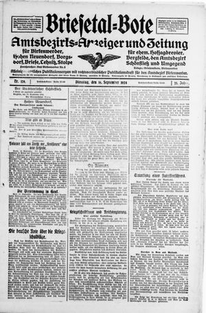 Briesetal-Bote vom 16.09.1924