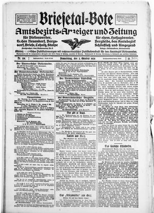 Briesetal-Bote vom 02.10.1924