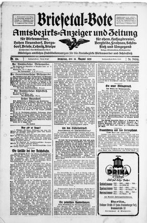 Briesetal-Bote vom 18.08.1925