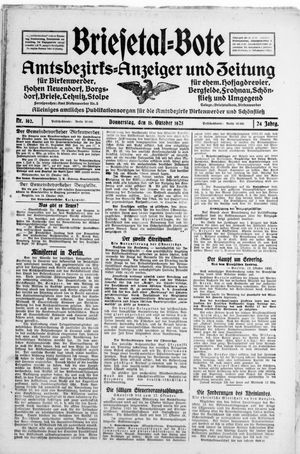 Briesetal-Bote vom 15.10.1925