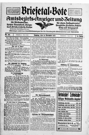 Briesetal-Bote vom 29.11.1925