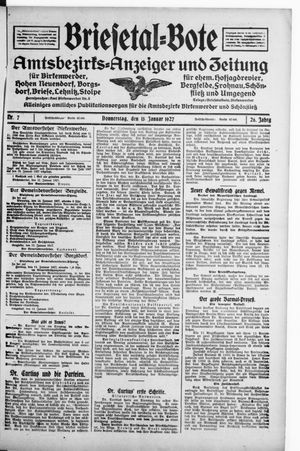 Briesetal-Bote vom 13.01.1927