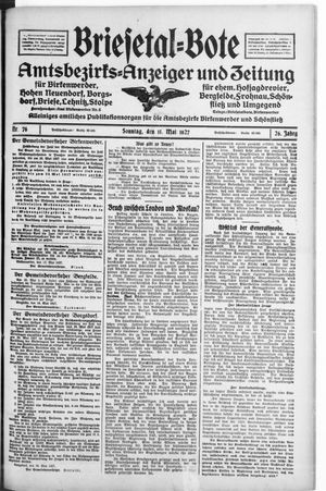 Briesetal-Bote vom 15.05.1927