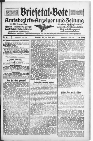 Briesetal-Bote vom 24.05.1927