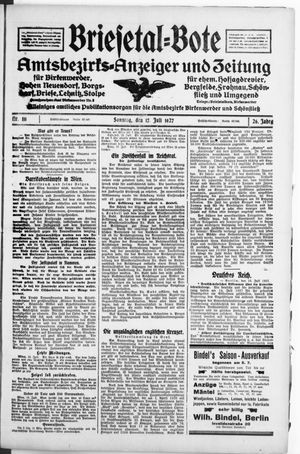 Briesetal-Bote vom 17.07.1927