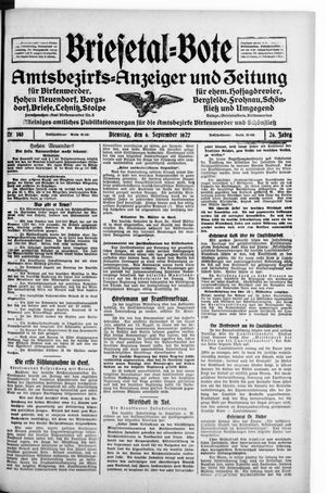 Briesetal-Bote vom 06.09.1927