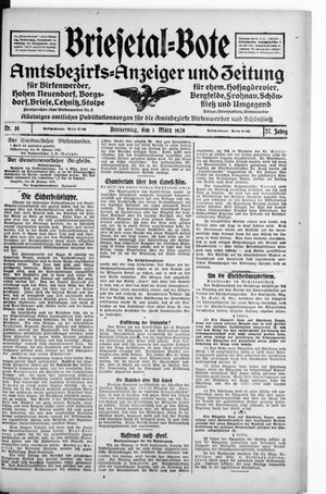 Briesetal-Bote vom 01.03.1928