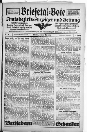 Briesetal-Bote vom 13.05.1928