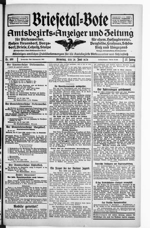 Briesetal-Bote vom 26.06.1928