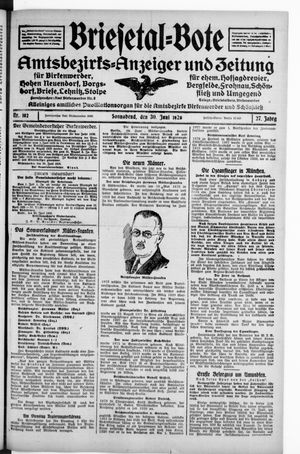 Briesetal-Bote vom 30.06.1928