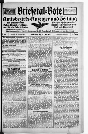 Briesetal-Bote vom 12.07.1928