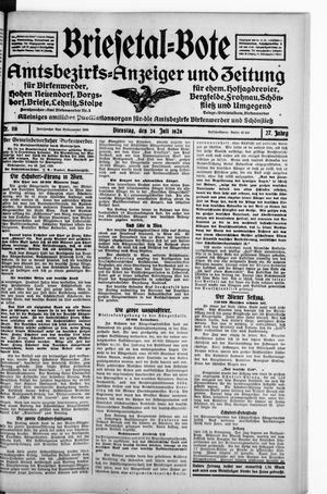Briesetal-Bote vom 24.07.1928