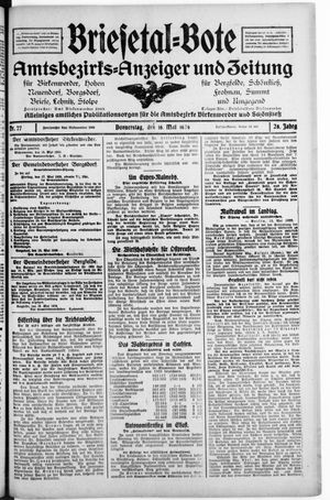 Briesetal-Bote vom 16.05.1929