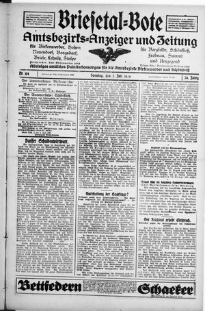 Briesetal-Bote vom 07.07.1929