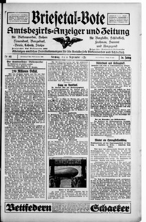 Briesetal-Bote vom 08.09.1929