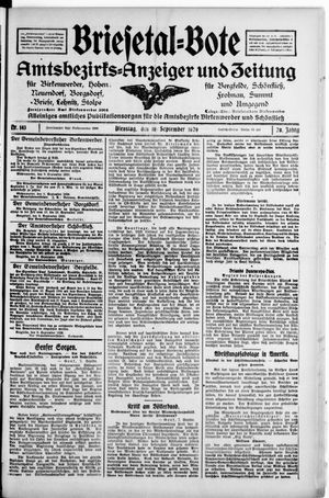 Briesetal-Bote vom 10.09.1929