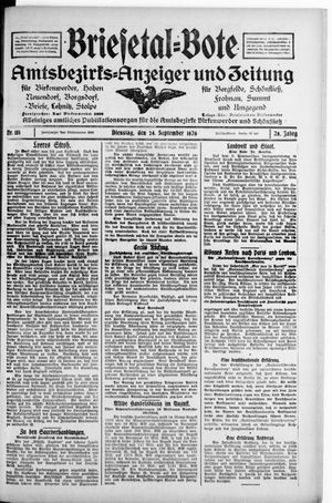 Briesetal-Bote vom 24.09.1929
