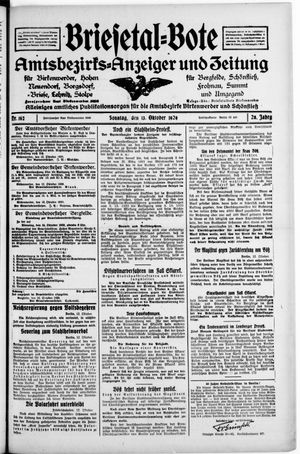 Briesetal-Bote vom 13.10.1929