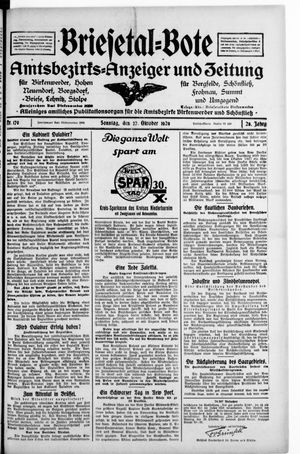 Briesetal-Bote vom 27.10.1929