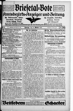 Briesetal-Bote vom 29.10.1929