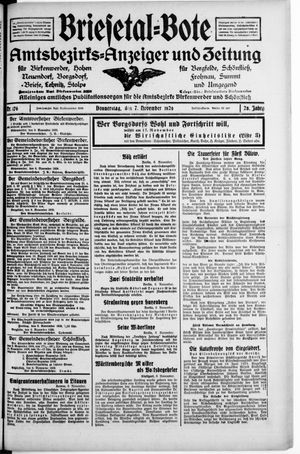Briesetal-Bote vom 07.11.1929