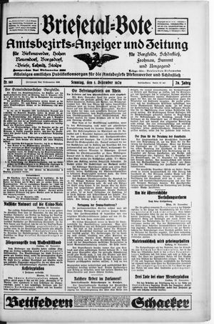 Briesetal-Bote on Dec 1, 1929