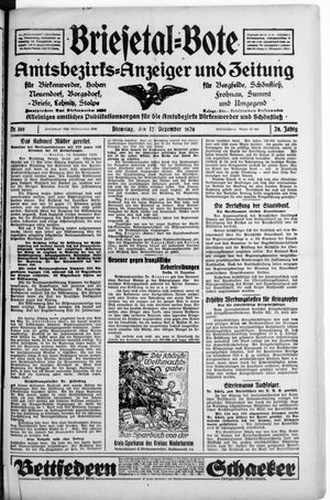 Briesetal-Bote vom 17.12.1929