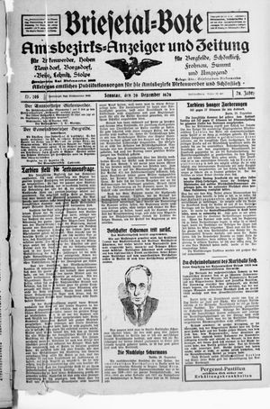 Briesetal-Bote on Dec 29, 1929