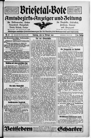 Briesetal-Bote on Feb 16, 1930