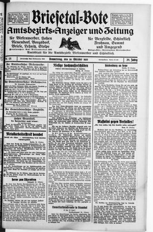 Briesetal-Bote vom 30.10.1930