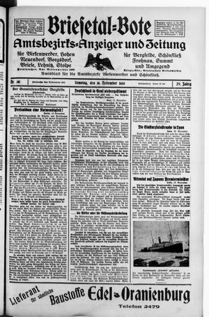 Briesetal-Bote vom 16.11.1930