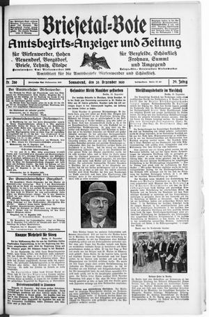 Briesetal-Bote vom 20.12.1930