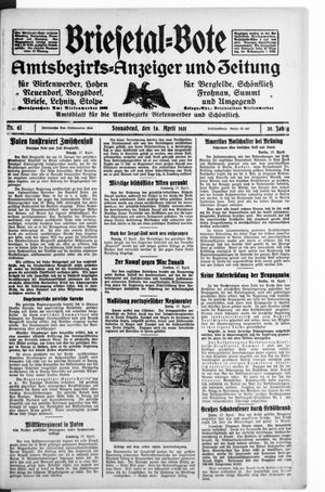 Briesetal-Bote vom 18.04.1931