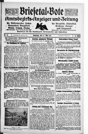 Briesetal-Bote vom 12.05.1931