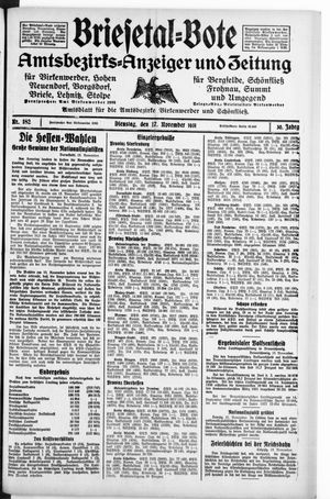 Briesetal-Bote vom 17.11.1931
