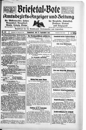 Briesetal-Bote vom 17.09.1932
