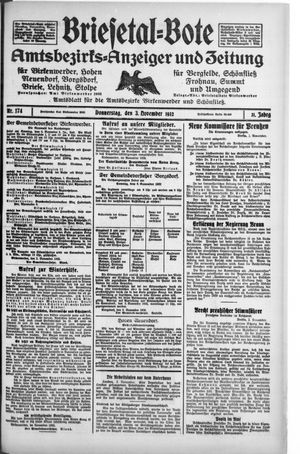 Briesetal-Bote vom 03.11.1932