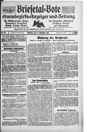 Briesetal-Bote on Nov 15, 1932