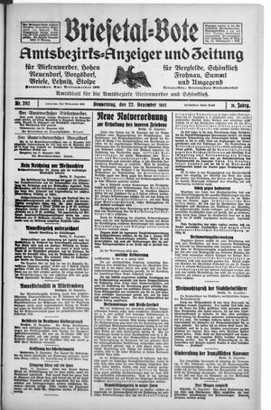 Briesetal-Bote on Dec 22, 1932