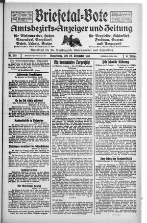 Briesetal-Bote vom 29.12.1932