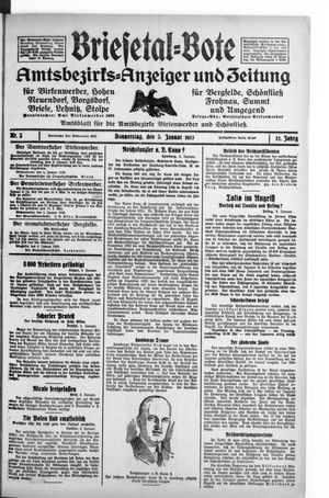 Briesetal-Bote on Jan 5, 1933