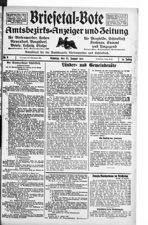 Briesetal-Bote on Jan 15, 1933