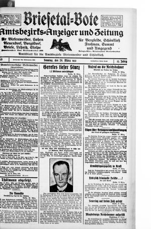 Briesetal-Bote vom 26.03.1933